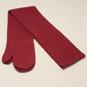 Fleece Long Scarf with Mittens All One Piece